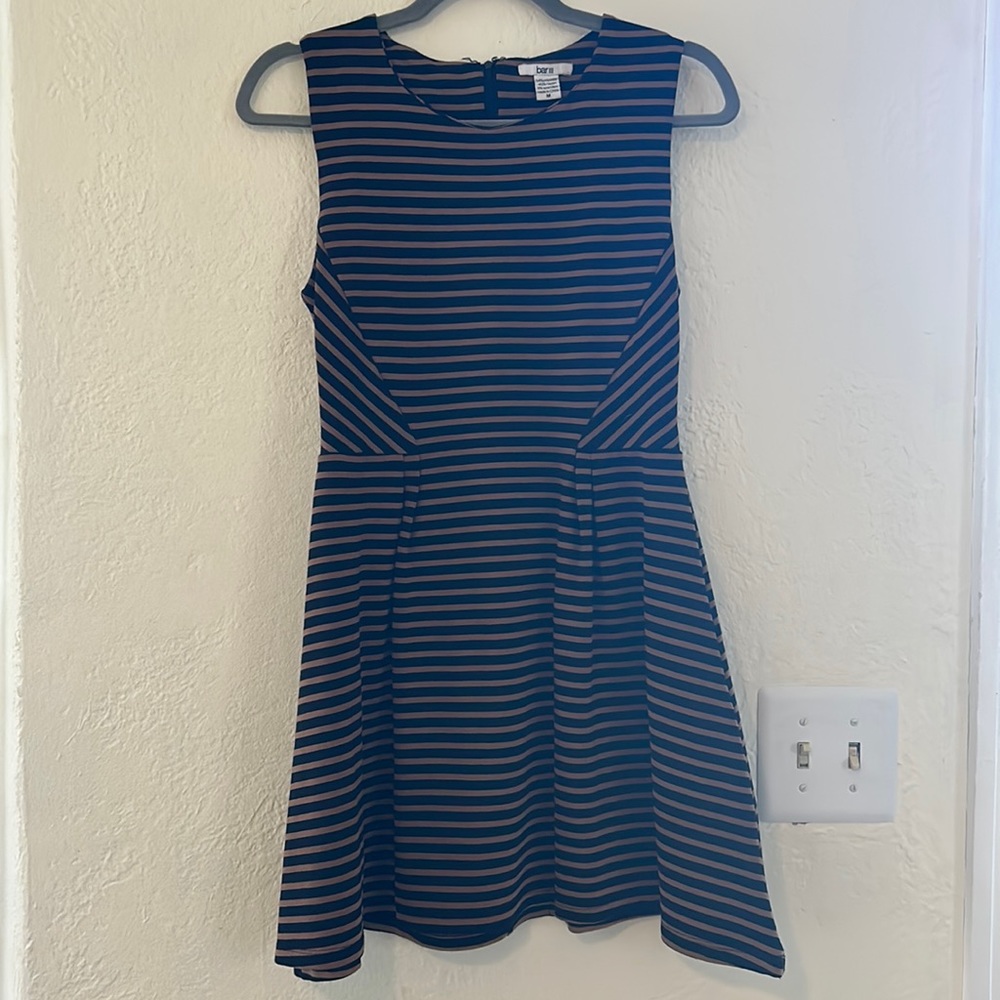 Brown and Black Mini Dress